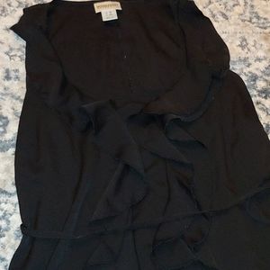 Motherhood xs black ruffle blouse